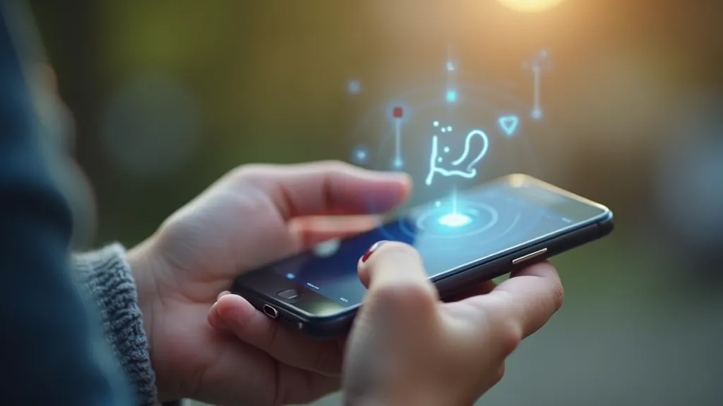 Smartphone displej s bezpečnostní zámkem a štítem symbolizujícím ochranu dat